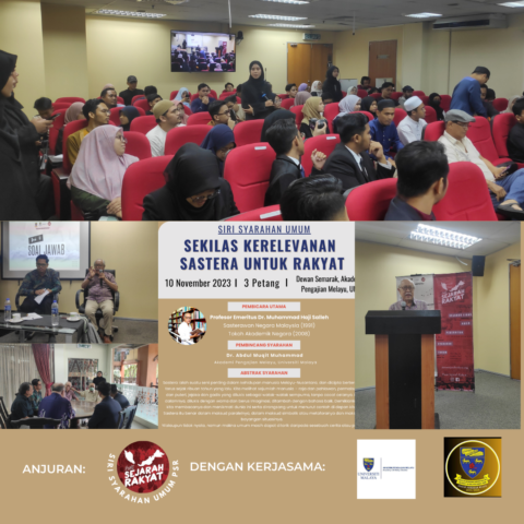 Siri Syarahan Umum Pusat Sejarah Rakyat #5 – Sasterawan Negara Prof. Emeritus Muhammad Haji Salleh