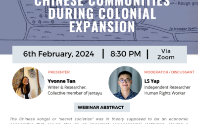 [PSR Webinar] – Narrating the Chinese Kongsi: Unraveling the Moral Economy in Overseas Chinese Communities during Colonial Expansion
