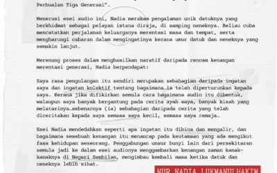 Tentang Ingatan Dan Waktu: Perbualan Tiga Generasi oleh Nur Nadia Lukmanulhakim