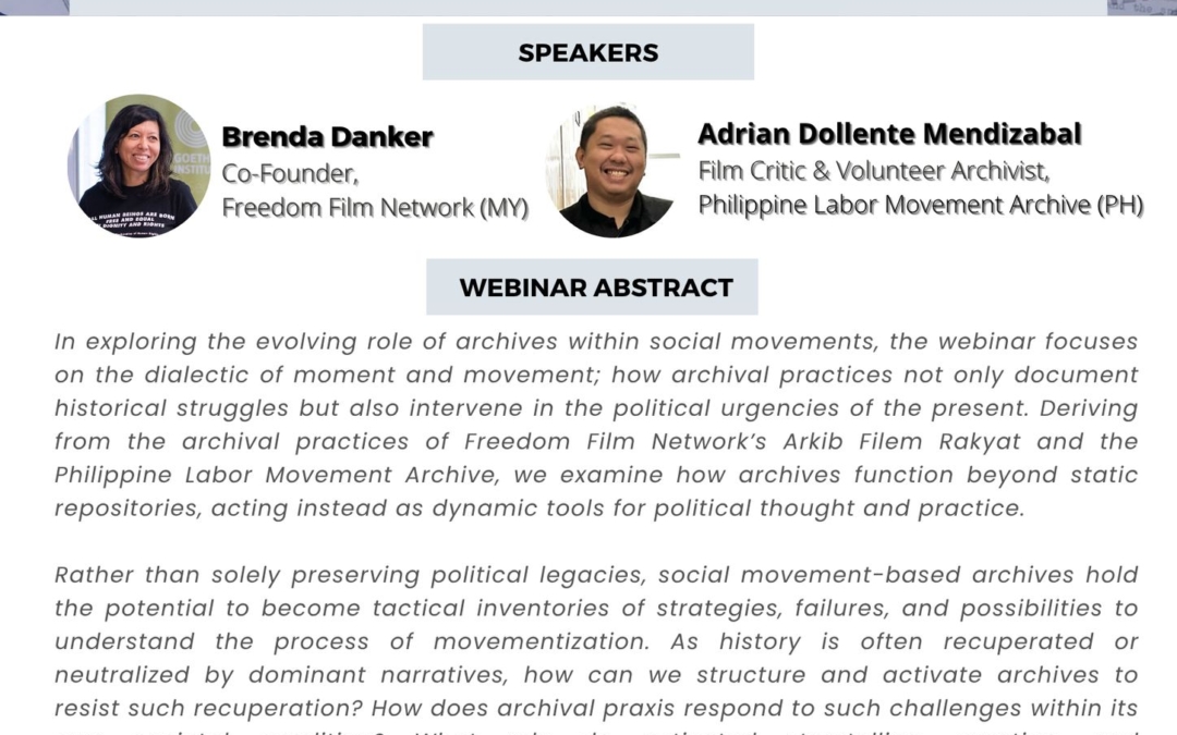 PSR x Under The Banana Tree’s Archival Network Webinar #1 – Archiving Mo(ve)ments: Archival Praxis as Social Movements