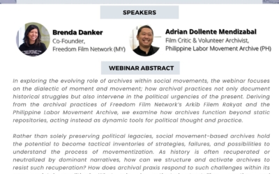PSR x Under The Banana Tree’s Archival Network Webinar #1 – Archiving Mo(ve)ments: Archival Praxis as Social Movements
